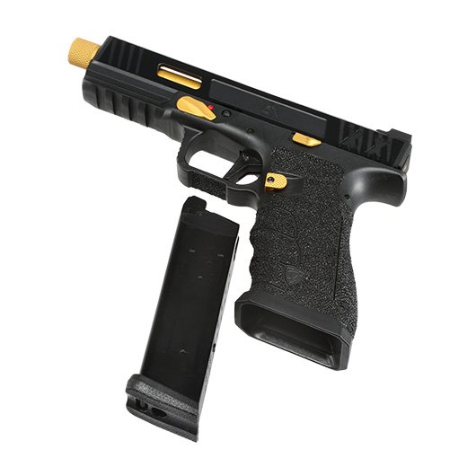 APS BumbleBee XX D-Mod mit Metallschlitten GBB 6mm BB schwarz / gold - Standard Edition Bild 6