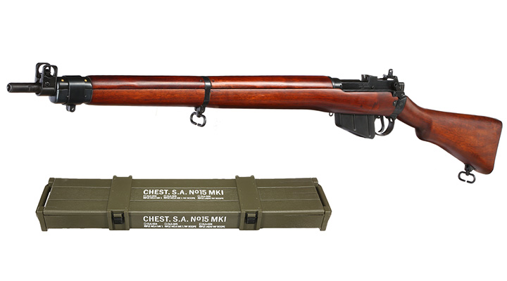 Ares Lee-Enf. SMLE No.4 MK1 Stahl Bolt-Action Gewehr 6mm BB Echtholz + Waffenkiste