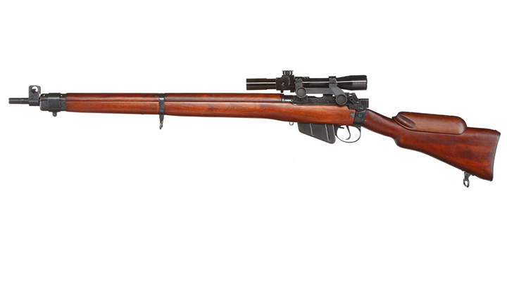 Ares Lee-Enf. SMLE No.4 MK1 Stahl Bolt-Action Gewehr mit ZF No.32 6mm BB Echtholz + Waffenkiste Bild 1