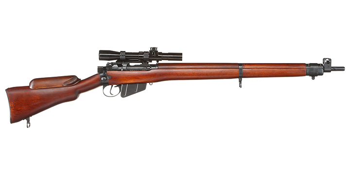 Ares Lee-Enf. SMLE No.4 MK1 Stahl Bolt-Action Gewehr mit ZF No.32 6mm BB Echtholz + Waffenkiste Bild 2