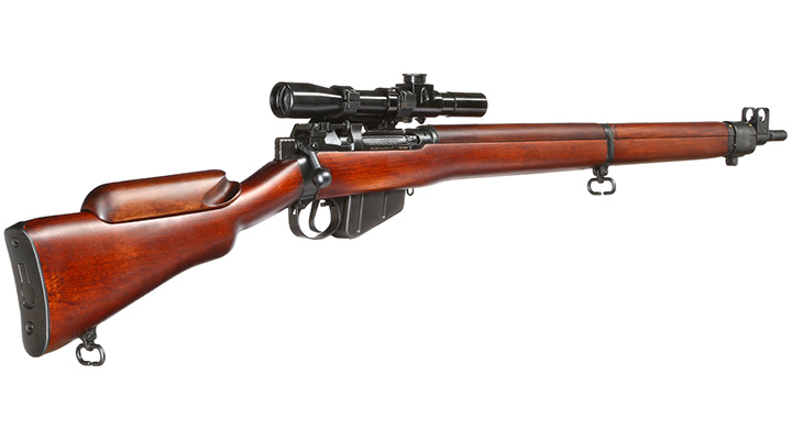 Ares Lee-Enf. SMLE No.4 MK1 Stahl Bolt-Action Gewehr mit ZF No.32 6mm BB Echtholz + Waffenkiste Bild 3