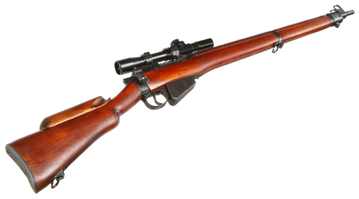 Ares Lee-Enf. SMLE No.4 MK1 Stahl Bolt-Action Gewehr mit ZF No.32 6mm BB Echtholz + Waffenkiste Bild 4