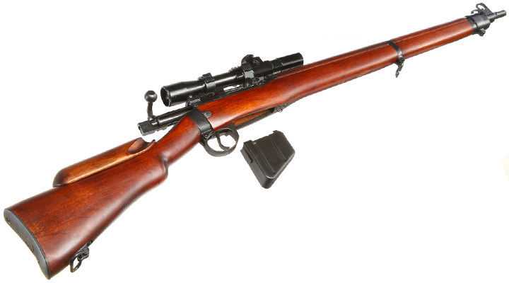 Ares Lee-Enf. SMLE No.4 MK1 Stahl Bolt-Action Gewehr mit ZF No.32 6mm BB Echtholz + Waffenkiste Bild 5