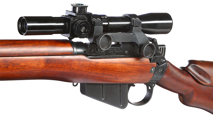 Ares Lee-Enf. SMLE No.4 MK1 Stahl Bolt-Action Gewehr mit ZF No.32 6mm BB Echtholz + Waffenkiste Bild 7