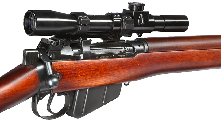 Ares Lee-Enf. SMLE No.4 MK1 Stahl Bolt-Action Gewehr mit ZF No.32 6mm BB Echtholz + Waffenkiste Bild 8