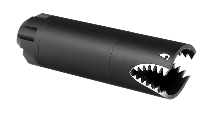 Nuprol Shark Rainbow Aluminium Tracer / Flasher inkl. integriertem Akku 14mm- schwarz Bild 1
