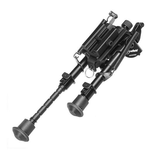 Firefield Compact Metall Zweibein 145 - 220 mm mit Gummife und 20 - 22mm- / Sniper-Halterung schwarz Bild 4