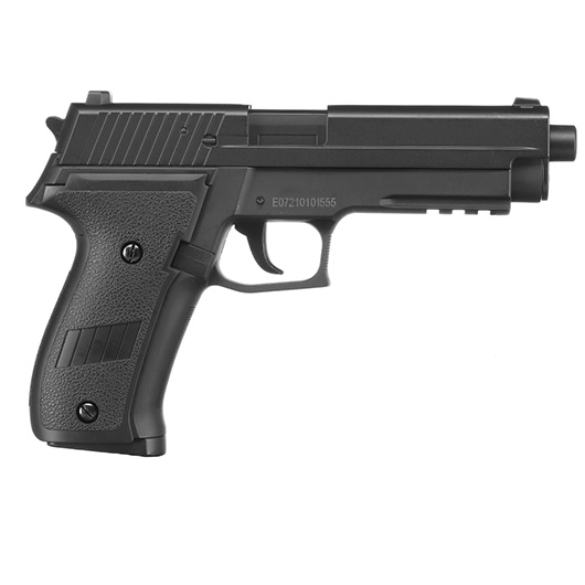 Swiss Arms Navy Pistol m. Metallschlitten Komplettset Airsoft AEP 6mm BB schwarz - MosFet / LiPo Version Bild 2