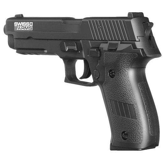 Swiss Arms Navy Pistol m. Metallschlitten Komplettset Airsoft AEP 6mm BB schwarz - MosFet / LiPo Version Bild 7