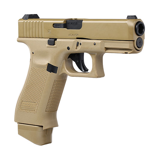 Glock 19X mit Metallschlitten CO2 BlowBack 6mm BB Coyote Tan Bild 7