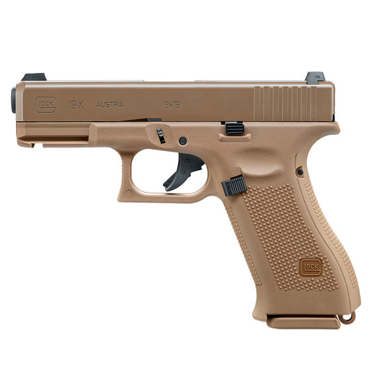 Glock 19X Airsoft mit Metallschlitten GBB 6mm BB Coyote Tan Bild 1