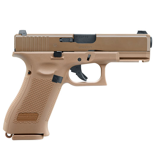 Glock 19X Airsoft mit Metallschlitten GBB 6mm BB Coyote Tan Bild 2