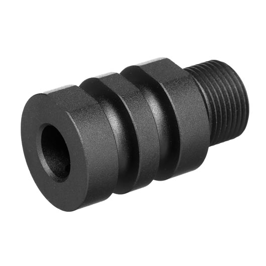 Action Army AAP-01C CNC Aluminium Silencer Adapter 14mm- schwarz Bild 1