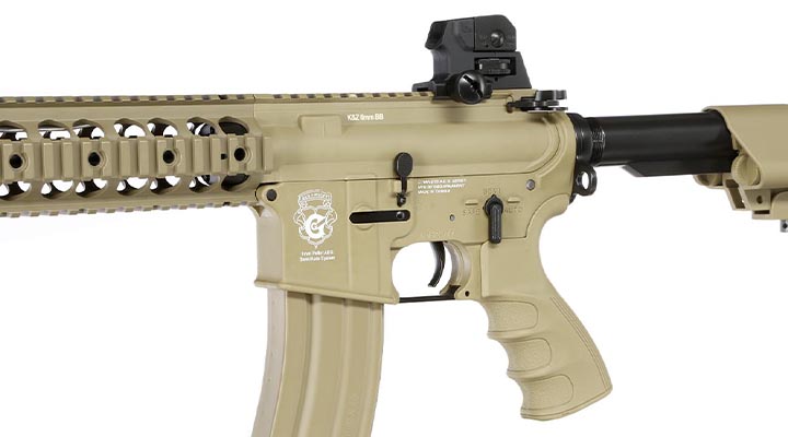 G&G GR15 RIS Raider XL BlowBack AEG 6mm BB Desert Tan Bild 7