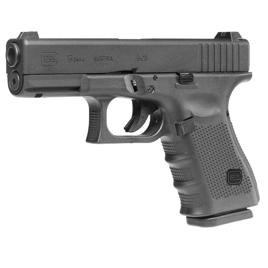 Glock 19 Gen. 4 Airsoft mit Metallschlitten GBB 6mm BB schwarz
