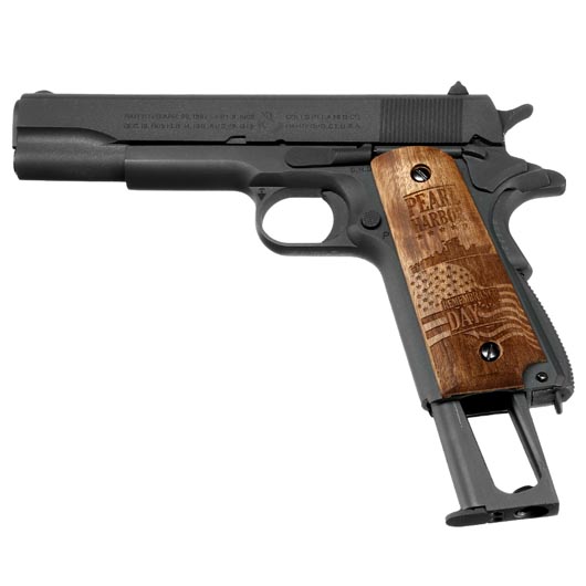 Cybergun Colt M1911A1 Vollmetall CO2 BlowBack 6mm BB matt-grau - 80th Pearl Harbor Collectors Edition Bild 5