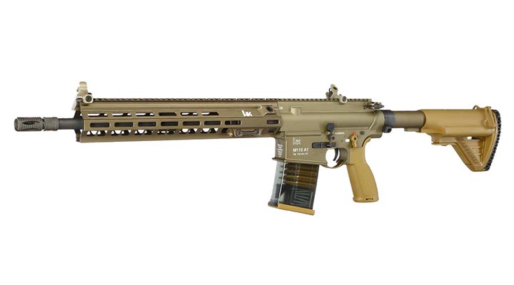 Heckler & Koch HK M110 A1 V3 Mosfet Vollmetall S-AEG 6mm BB grnbraun