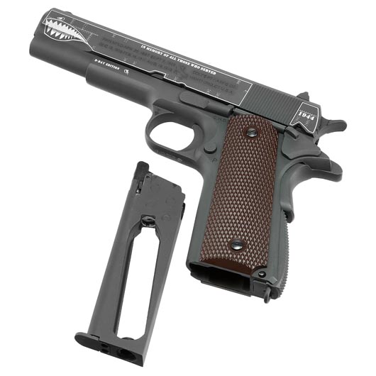 Cybergun Colt M1911A1 Vollmetall CO2 BlowBack 6mm BB matt-grau - 75th D-Day Collectors Edition Bild 6