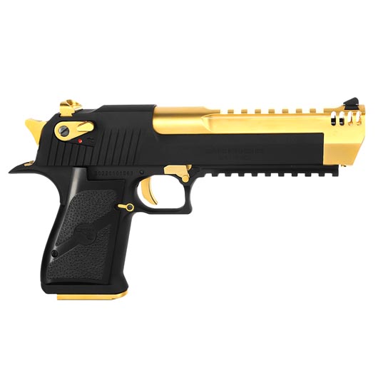 Wei-ETech Desert Eagle L6 .50AE Vollmetall GBB 6mm BB Electroplated Gold - schwarz Special Edition Bild 3