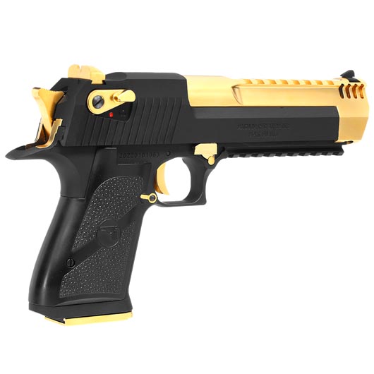 Wei-ETech Desert Eagle L6 .50AE Vollmetall GBB 6mm BB Electroplated Gold - schwarz Special Edition Bild 4