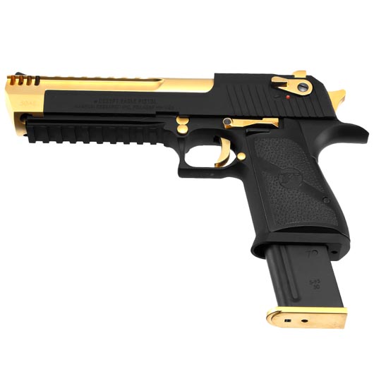 Wei-ETech Desert Eagle L6 .50AE Vollmetall GBB 6mm BB Electroplated Gold - schwarz Special Edition Bild 5