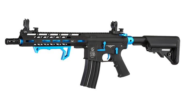 Cybergun Colt M4 Hornet Blue Fox Vollmetall Komplettset S-AEG 6mm BB schwarz