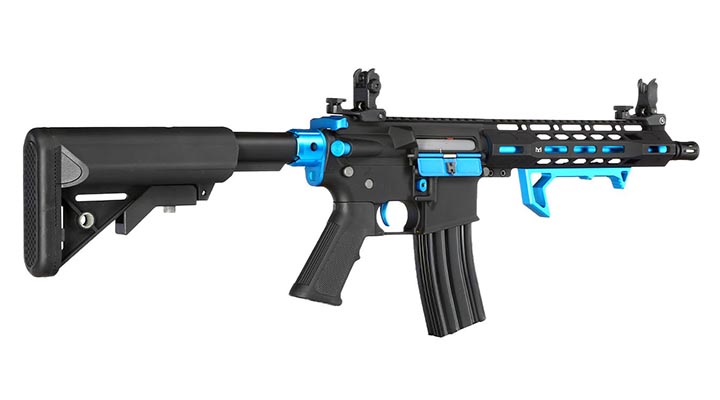 Cybergun Colt M4 Hornet Blue Fox Vollmetall Komplettset S-AEG 6mm BB schwarz Bild 3