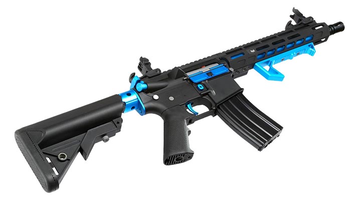 Cybergun Colt M4 Hornet Blue Fox Vollmetall Komplettset S-AEG 6mm BB schwarz Bild 4