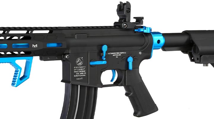 Cybergun Colt M4 Hornet Blue Fox Vollmetall Komplettset S-AEG 6mm BB schwarz Bild 7