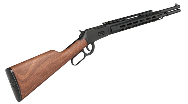 Double Bell M1894 Tactical Western Rifle mit Hlsenauswurf Vollmetall CO2 6mm BB schwarz - Holzoptik Bild 3