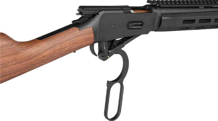 Double Bell M1894 Tactical Western Rifle mit Hlsenauswurf Vollmetall CO2 6mm BB schwarz - Holzoptik Bild 9