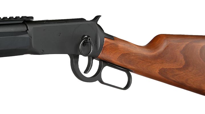 Double Bell M1894 Tactical Western Rifle mit Hlsenauswurf Vollmetall CO2 6mm BB schwarz - Echtholz-Version Bild 7