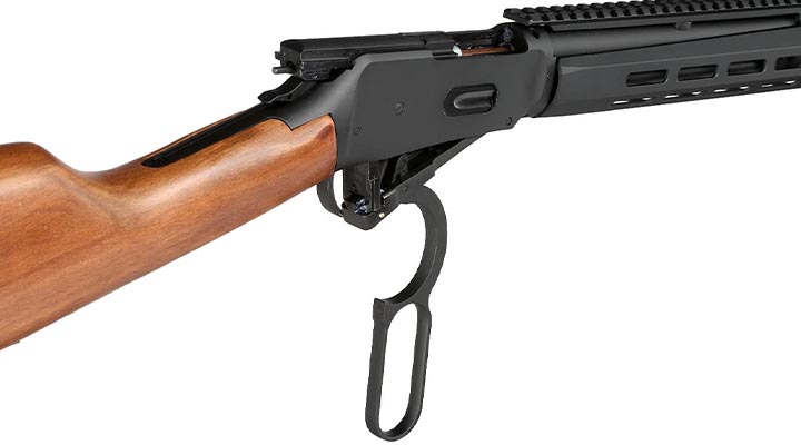 Double Bell M1894 Tactical Western Rifle mit Hlsenauswurf Vollmetall CO2 6mm BB schwarz - Echtholz-Version Bild 9