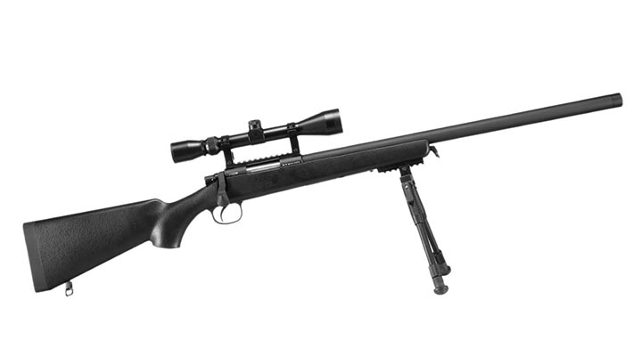 Double Bell VSR-10 Bolt Action Snipergewehr inkl. Zweibein / Zielfernrohr Springer 6mm BB schwarz Bild 2