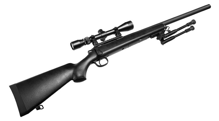 Double Bell VSR-10 Bolt Action Snipergewehr inkl. Zweibein / Zielfernrohr Springer 6mm BB schwarz Bild 4