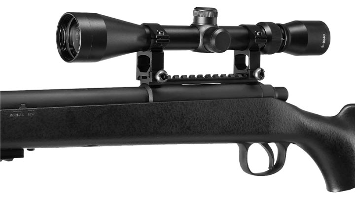 Double Bell VSR-10 Bolt Action Snipergewehr inkl. Zweibein / Zielfernrohr Springer 6mm BB schwarz Bild 8