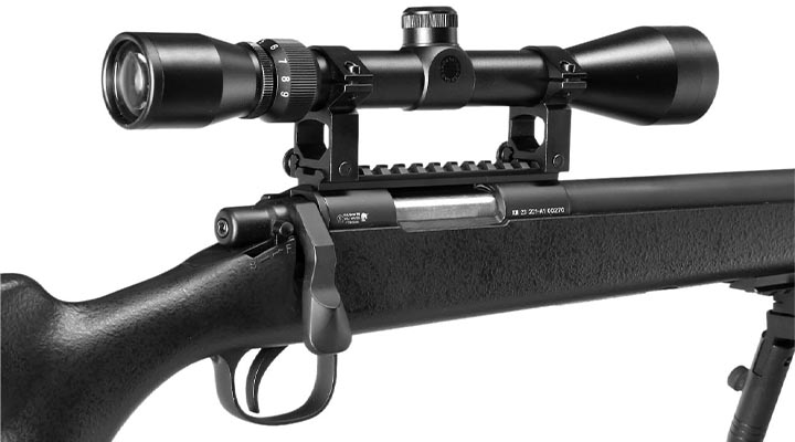 Double Bell VSR-10 Bolt Action Snipergewehr inkl. Zweibein / Zielfernrohr Springer 6mm BB schwarz Bild 9