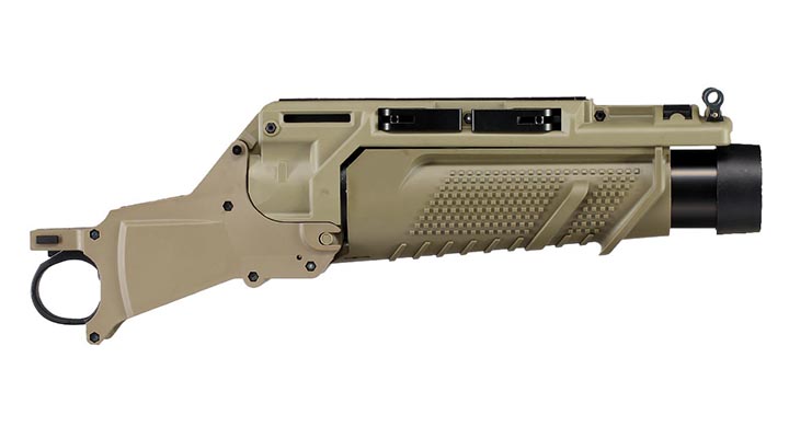 Cyma EGLM 40mm Granatwerfer f. SCAR-L / MK16 Airsoftgewehre Dark Earth Bild 4