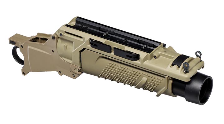 Cyma EGLM 40mm Granatwerfer f. SCAR-L / MK16 Airsoftgewehre Dark Earth Bild 9