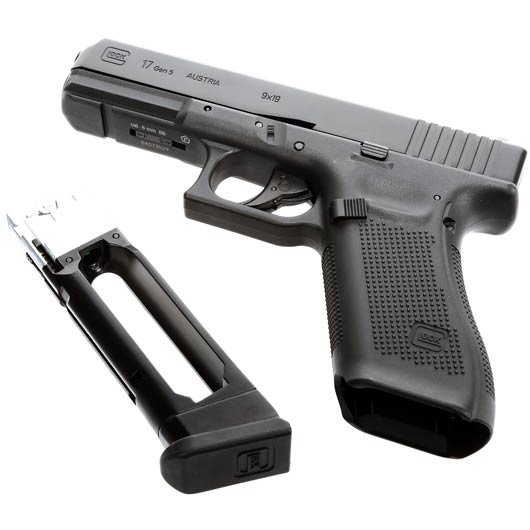 Glock 17 Gen. 5 mit Metallschlitten CO2 BlowBack 6mm BB schwarz Bild 6