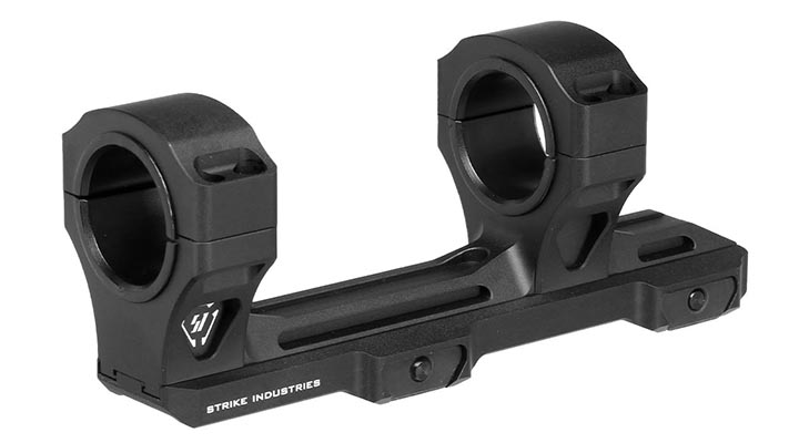 Strike Industries CNC 7250 Aluminium ASM Adjustable Scope Mount zweiteilig f. 20 - 22mm Schienen schwarz Bild 3