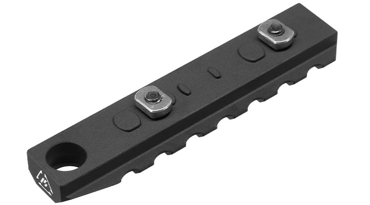 Strike Industries KeyMod / M-Lok Link 21mm Aluminium Schiene 7 Slots / 89 mm mit QD-ffnung schwarz Bild 1