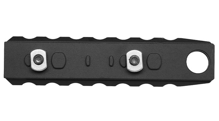 Strike Industries KeyMod / M-Lok Link 21mm Aluminium Schiene 7 Slots / 89 mm mit QD-ffnung schwarz Bild 3