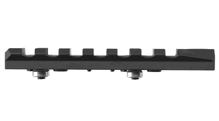 Strike Industries KeyMod / M-Lok Link 21mm Aluminium Schiene 7 Slots / 89 mm mit QD-ffnung schwarz Bild 4