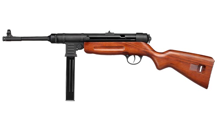 SRC MP41 Maschinenpistole Vollmetall CO2 BlowBack 6mm BB schwarz - Echtholz-Version Bild 1