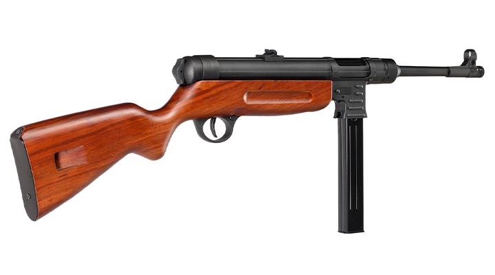 SRC MP41 Maschinenpistole Vollmetall CO2 BlowBack 6mm BB schwarz - Echtholz-Version Bild 3
