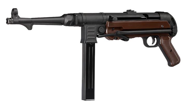 SRC MP40 Airsoft Vollmetall CO2 BlowBack 6mm BB schwarz / braun - World War 2 Deluxe Edition Bild 1