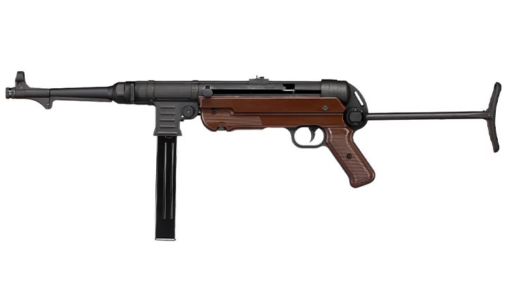 SRC MP40 Airsoft Vollmetall CO2 BlowBack 6mm BB schwarz / braun - World War 2 Deluxe Edition Bild 2