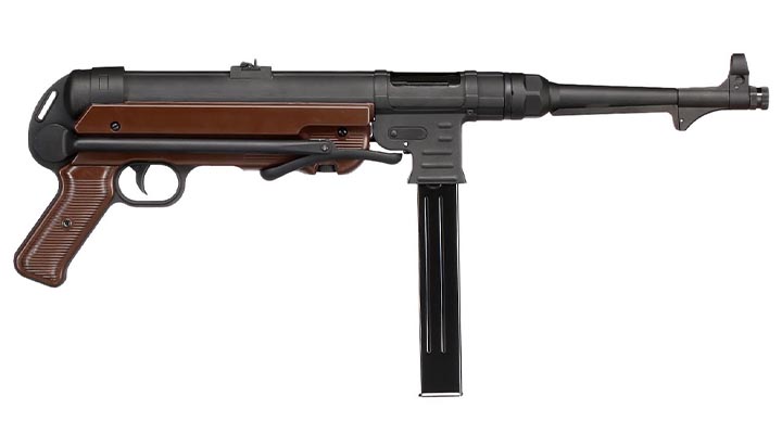 SRC MP40 Airsoft Vollmetall CO2 BlowBack 6mm BB schwarz / braun - World War 2 Deluxe Edition Bild 3