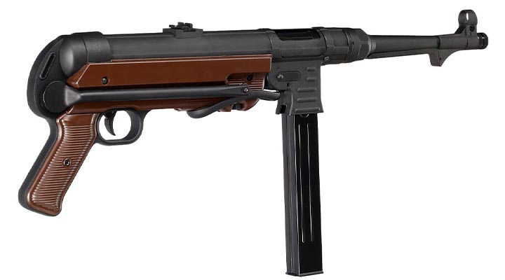 SRC MP40 Airsoft Vollmetall CO2 BlowBack 6mm BB schwarz / braun - World War 2 Deluxe Edition Bild 4